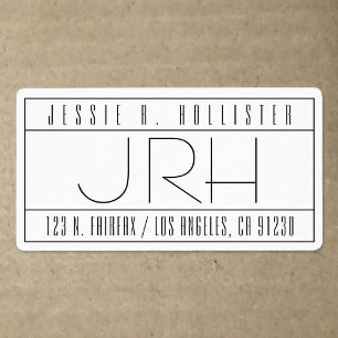 Étiquette Stylish Deco Vibe Return Address Shipping