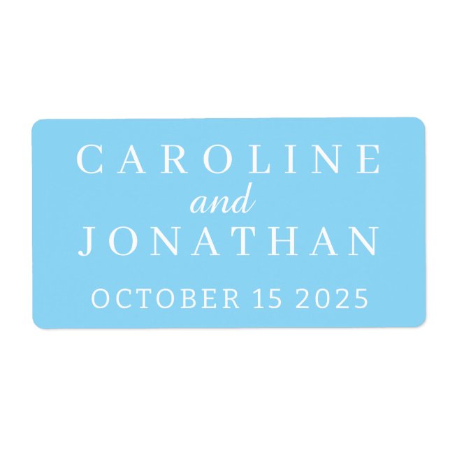 ÉTIQUETTE STYLISH MODERN ELEGANT CUSTOMIZED NAME WEDDING  (Devant)