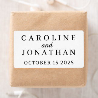 ÉTIQUETTE STYLISH MODERN ELEGANT CUSTOMIZED NAME WEDDING 