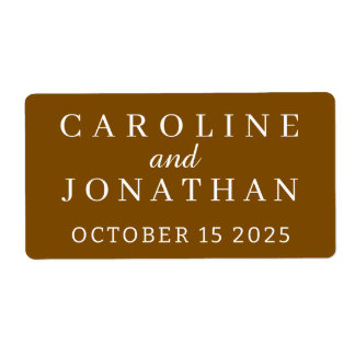 ÉTIQUETTE STYLISH MODERN ELEGANT CUSTOMIZED NAME WEDDING 