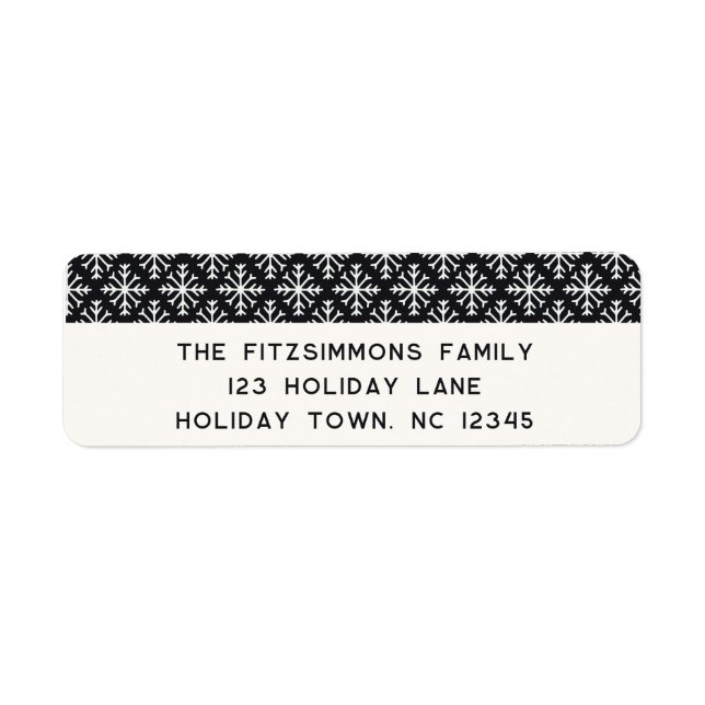 Étiquette Stylish Scandi Black & White Return Address Labels (Devant)