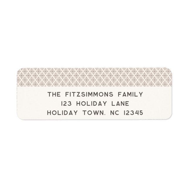 Étiquette Stylish Scandi Brown & White Return Address Labels (Devant)