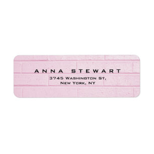 Étiquette Stylo Pink Wall Professionnel Moderne Feminine