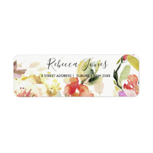 ÉTIQUETTE SUBTILE PEACH ROSE COULEUR D'EAU ROSE ADRESSE FLOR