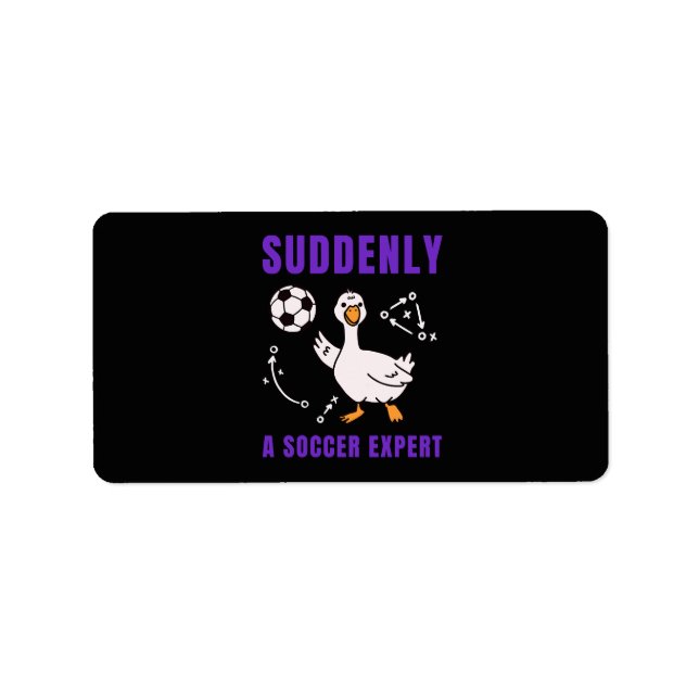 Étiquette Suddenly a soccer expert (Devant)