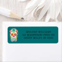 Sugar Skull Turquoise Adresse de retour