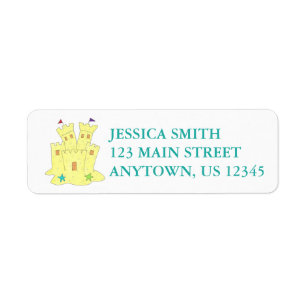 Étiquette Summer Sand Castle Sandcastle Beach Pool Party
