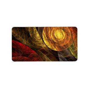 Étiquette Sun Flower Floral Moderne Art Motif Abstrait