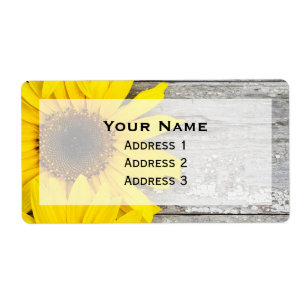 Étiquette Sunflowers on table