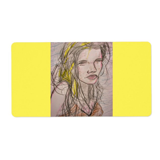 Étiquette Sunny Beach Girl (Devant)