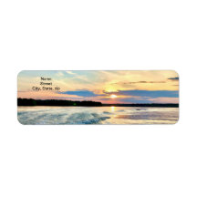 Sunset on Lake Oconee Adresse de retour Label