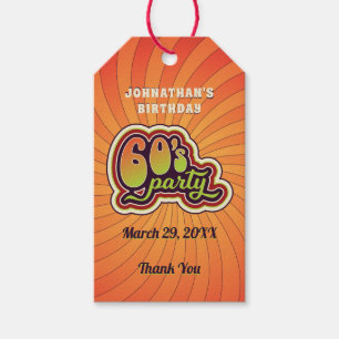 Étiquette super de cadeau de partie des années 6