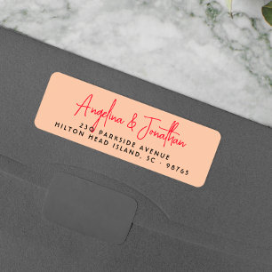 Étiquette Super Hippie Retro Calligraphie Adresse de retour