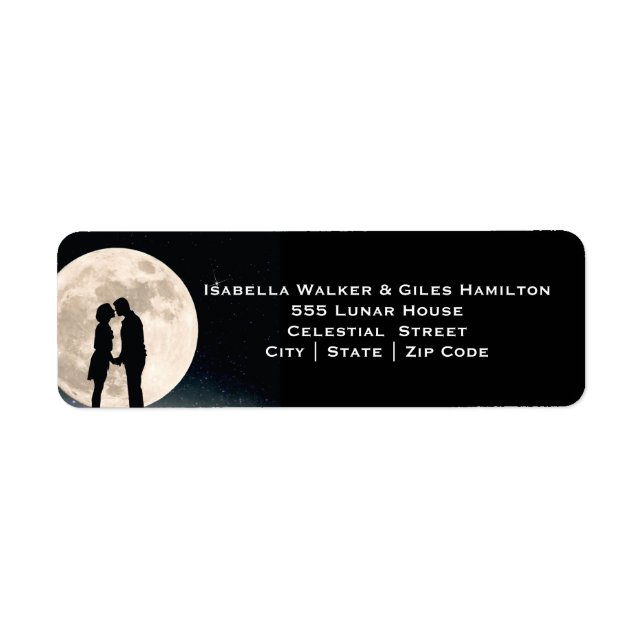 Étiquette Sur la Lune et Mariage de nuit étoilé (Devant)