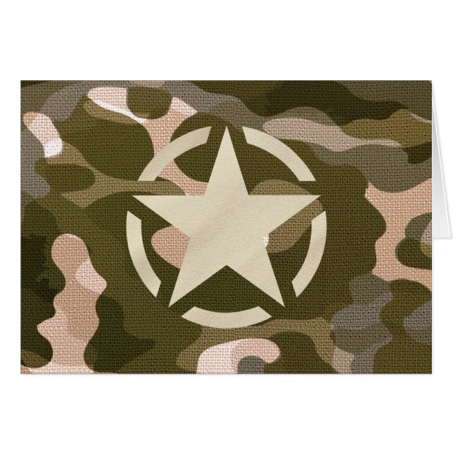 Étiquette sur le style de camouflage Burlap (Devant horizontal)