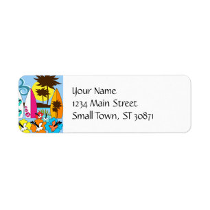 Étiquette Surf Boutique Surf Ocean Beach Surfboards Palm Tre