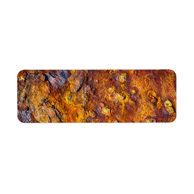 Étiquette Surface métallique rouillée (Devant)