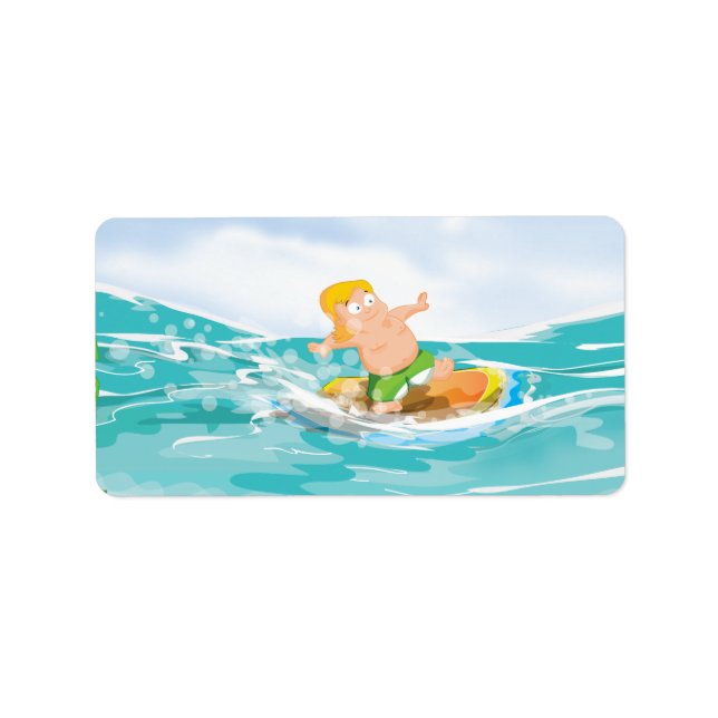 Étiquette Surfeur (Devant)
