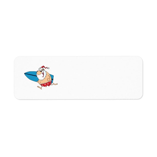 Étiquette surfin père Noël (Devant)