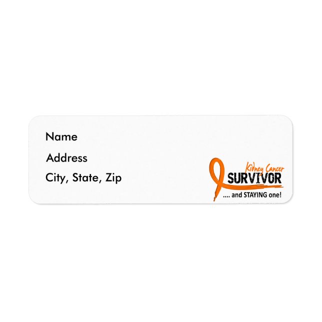 Étiquette Survivant 8 Cancer du rein (Devant)