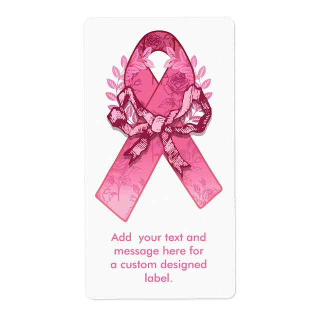 Étiquette Survivant rose au ruban (Devant)