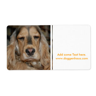 Étiquette Sushi Cocker Spaniel