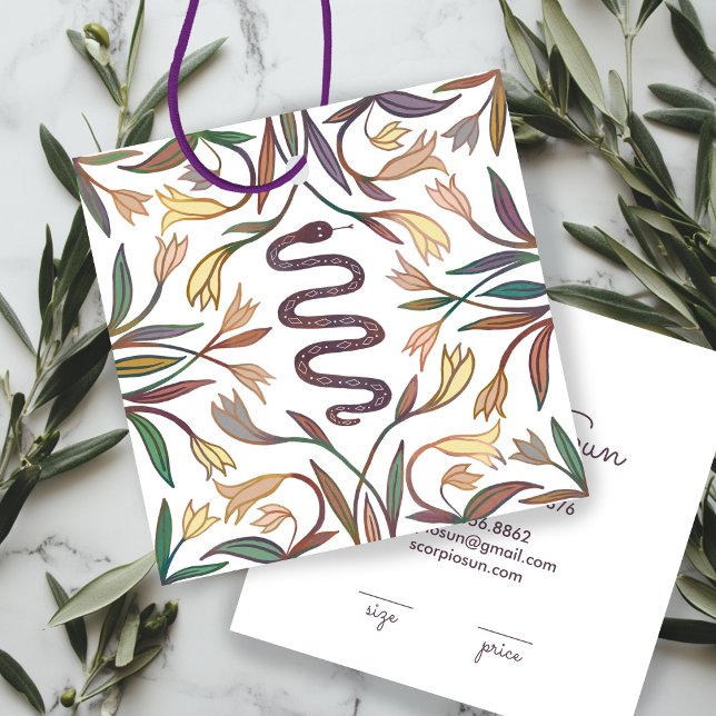 Étiquette Suspendue Personnalisée Astrologie Tarot (Snake Plant Astrology Tarot Occult CUSTOM HANG TAG
)