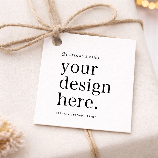 Étiquette Suspendue | Votre Design Chargé Étiquett (Upload your artwork to create polished gift tags for packaging, favors, and branded orders)