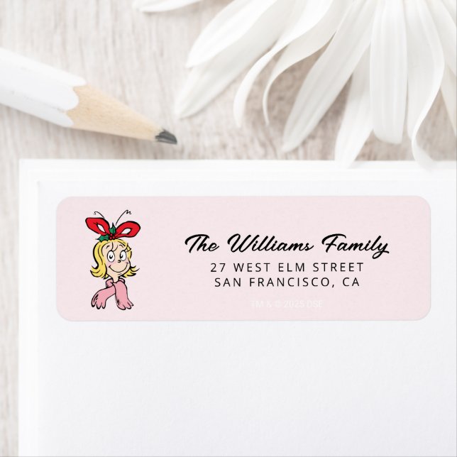 Étiquette Sweet Cindy Lou Who Portrait (En situation)