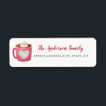 Étiquette Sweet Heart Mug Christmas Retourner l'adresse étiq<br><div class="desc">Plus de Étiquettes de adresse de Noël amusants dans le Little Bayleigh Store!</div>