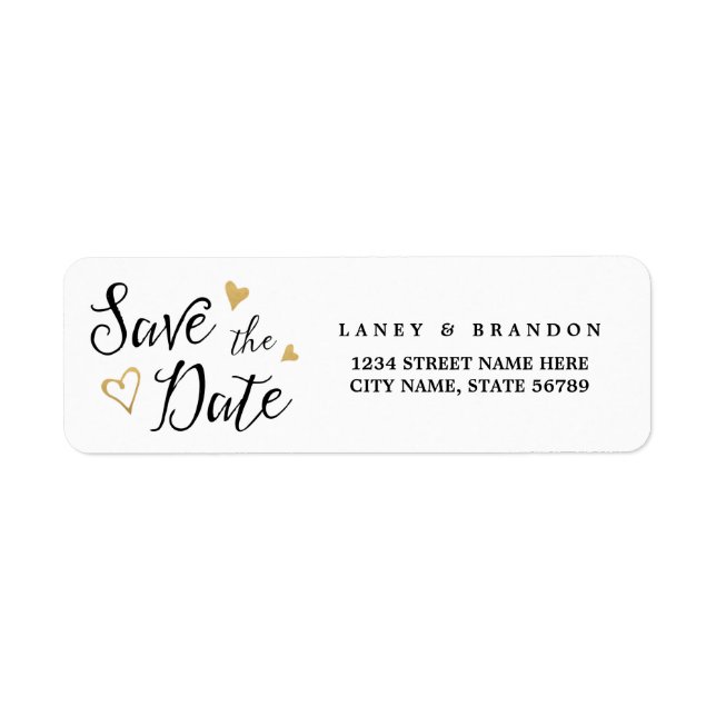 Étiquette Sweet Love Enregistrer la date Retourner les étiqu (Devant)