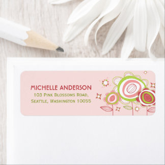 Étiquette Sweet Petite Rose Blossom Floral Baby Girl Adresse