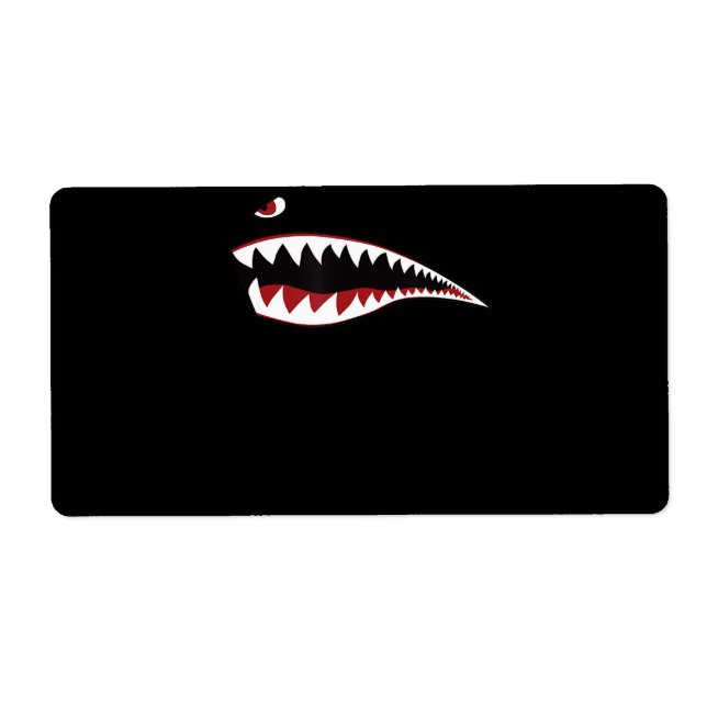 Étiquette Symbole d'art de la bouche de requin - Cadeau pour (Devant)