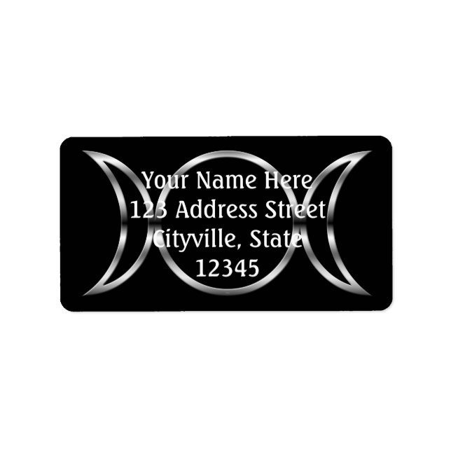 Étiquette Symbole de la déesse triple de Falln Pagan (Devant)