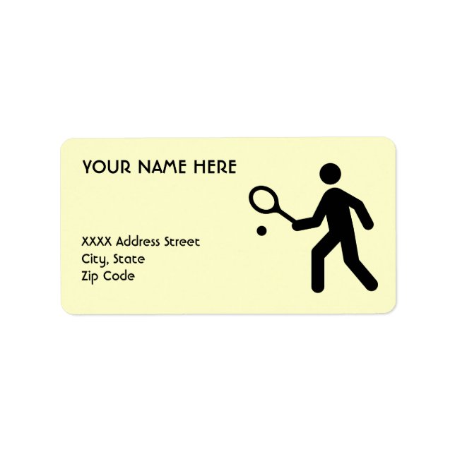 Étiquette Symbole de tennis (Devant)