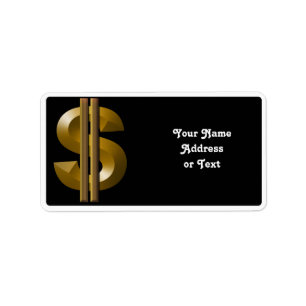 Étiquette SYMBOLE Dollar Or