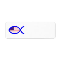 Symbole du poisson chrétien du drapeau américain