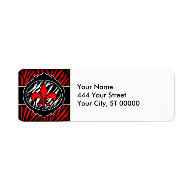 Étiquette symbole du zèbre rouge (Devant)