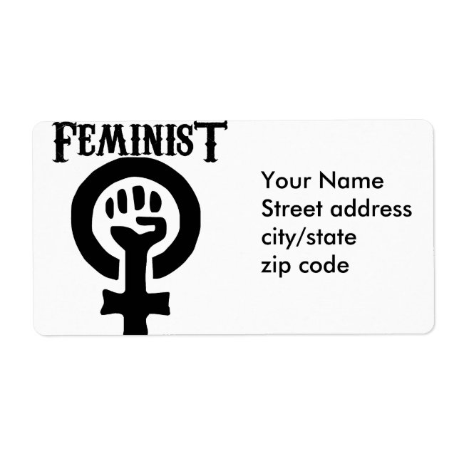 Étiquette Symbole féministe (Devant)