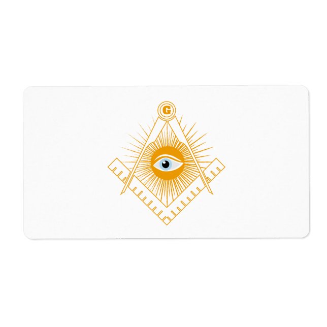 Étiquette Symbole franc-maçonnerie (Devant)