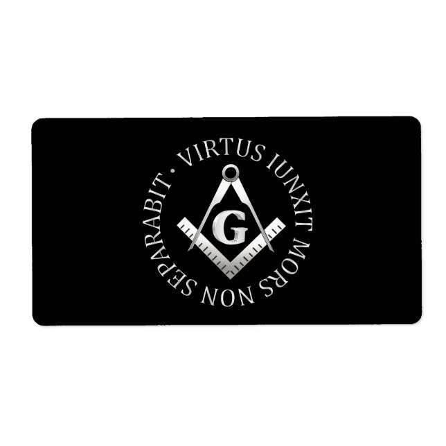 Étiquette Symbole franc-maçonnerie (Devant)