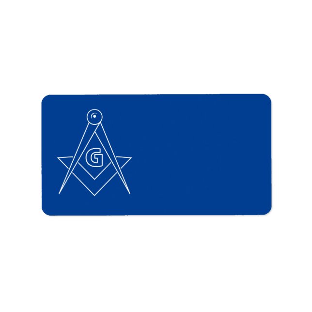Étiquette Symbole franc-maçonnerie (Devant)