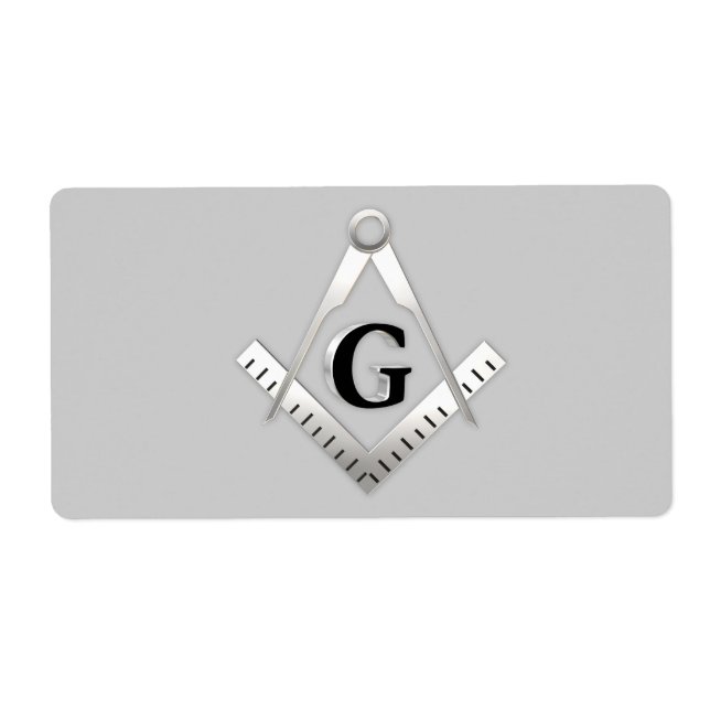 Étiquette Symbole franc-maçonnerie (Devant)