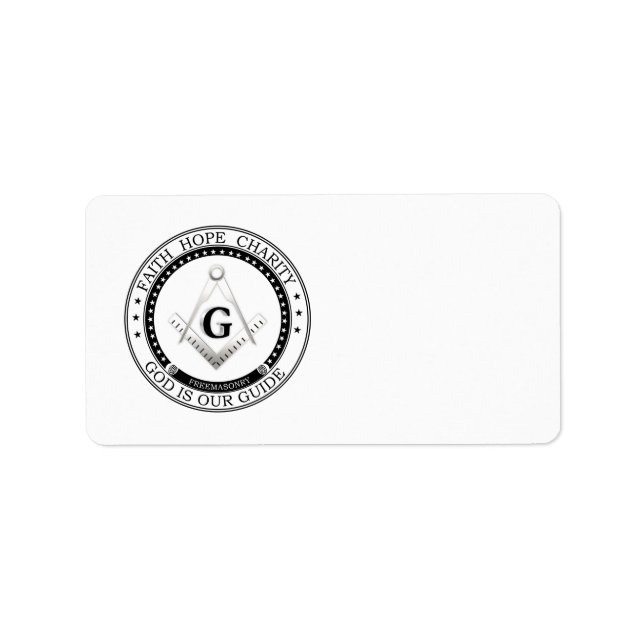 Étiquette Symbole franc-maçonnerie (Devant)