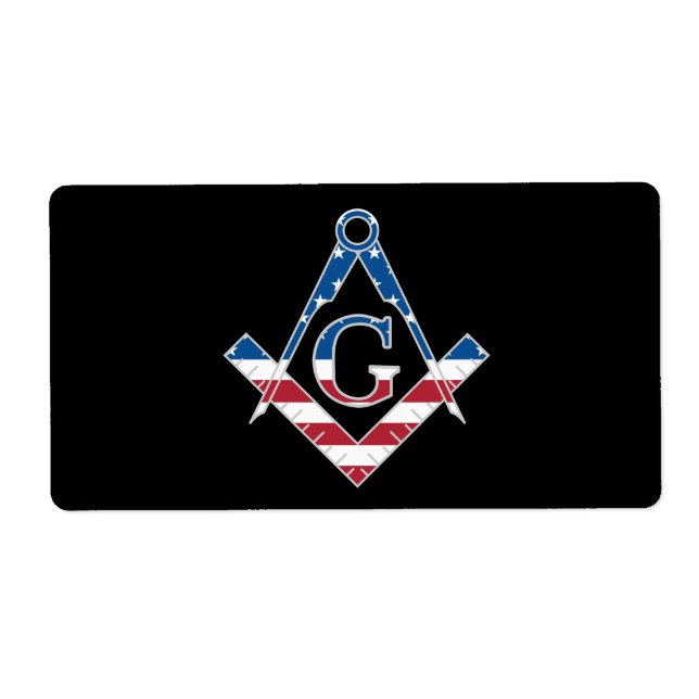 Étiquette Symbole Freemasonic des États-Unis (Devant)