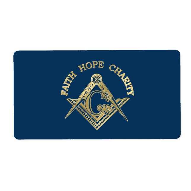 Étiquette Symbole maçonnique (Devant)