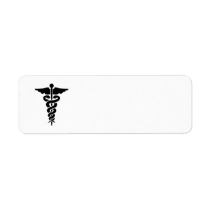 Étiquette Symbole Médicale Caduceus