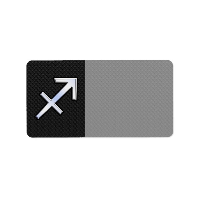 Étiquette Symbole zodiaque du Sagittaire sur la peau de serp (Devant)