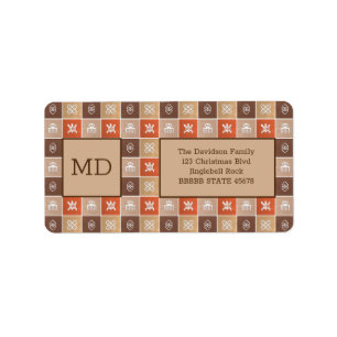 Étiquette Symboles Adinkra Géométriques De Style Ethnique Af