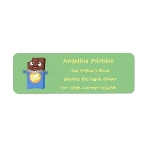 Étiquette Sympa chocolat chocolat bonbon bar personnage de d